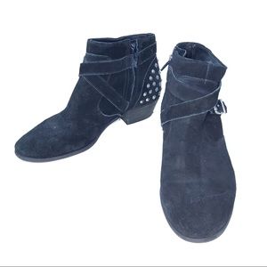 Nurture Lamaze Black Studded Ankle Bootie Heels